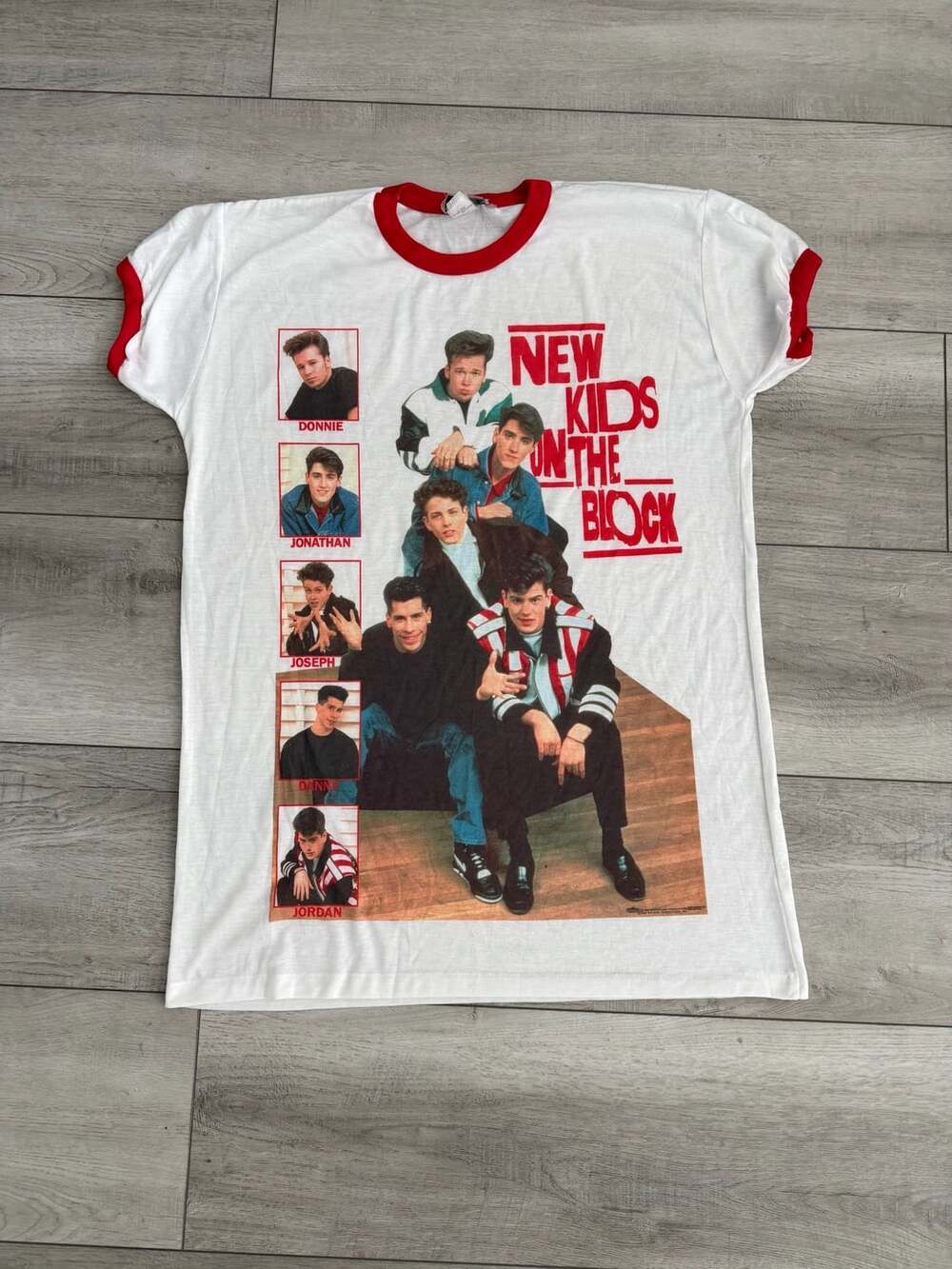 Vintage 1990 New Kids On The Block Ringer night Tshirt